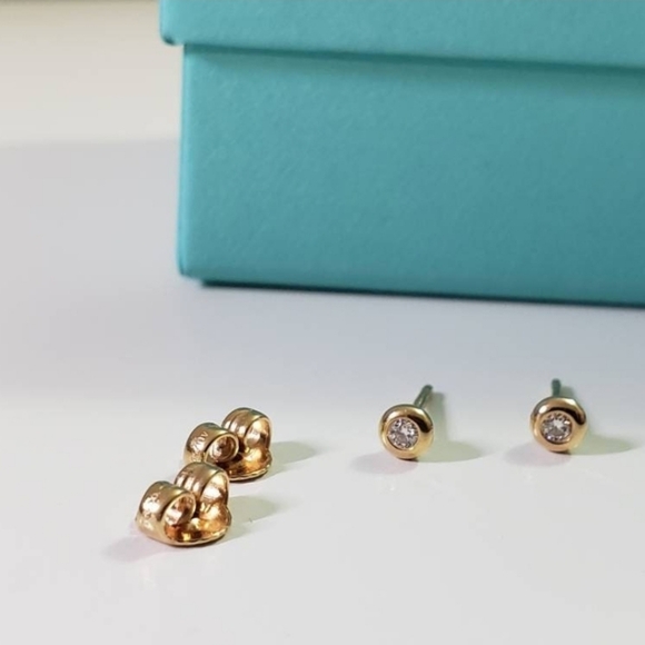 Tiffany & Co Diamonds By the Yard Gold Stud Earrings - Picture 6 of 9